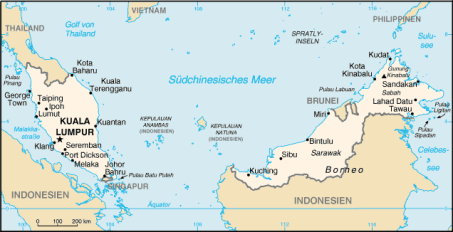 malaysia-landkarte